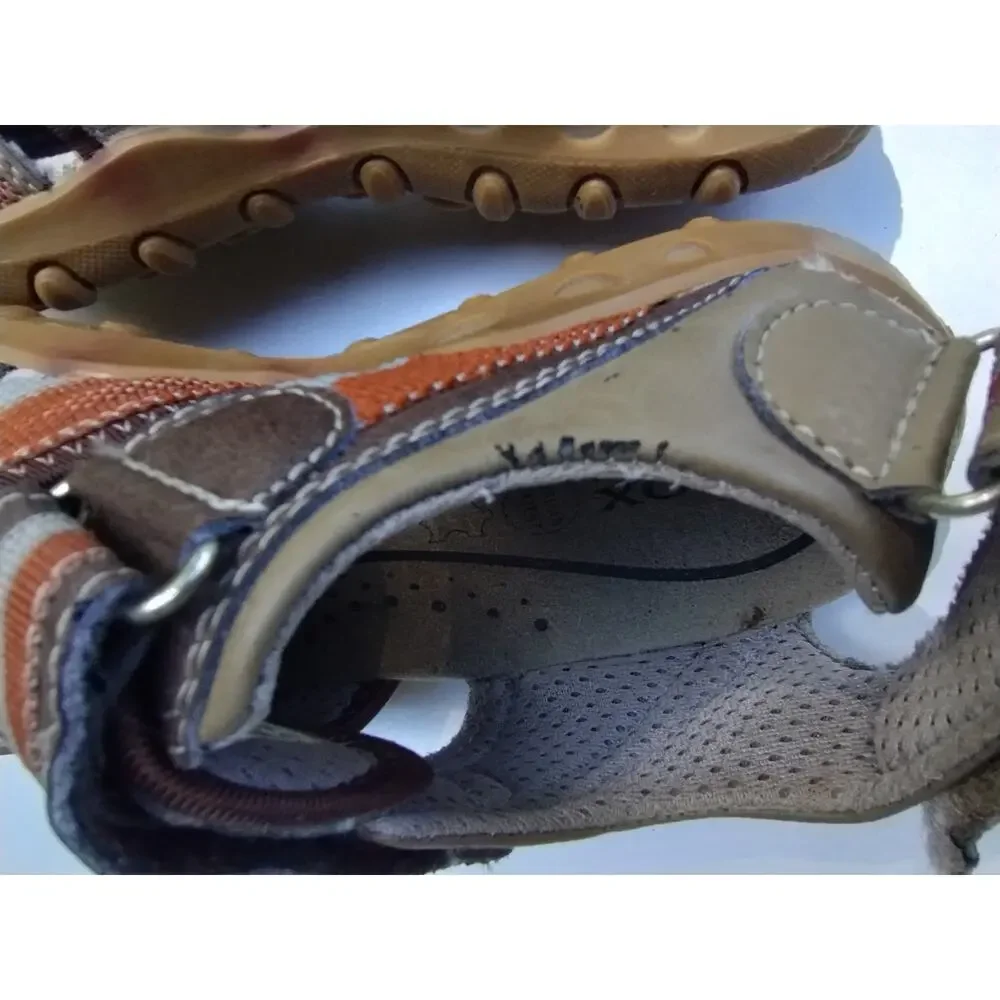 Geox KidsClosed Toe Sandals Mesh Summer Water Shoes Size 3.5 Brown/Orange